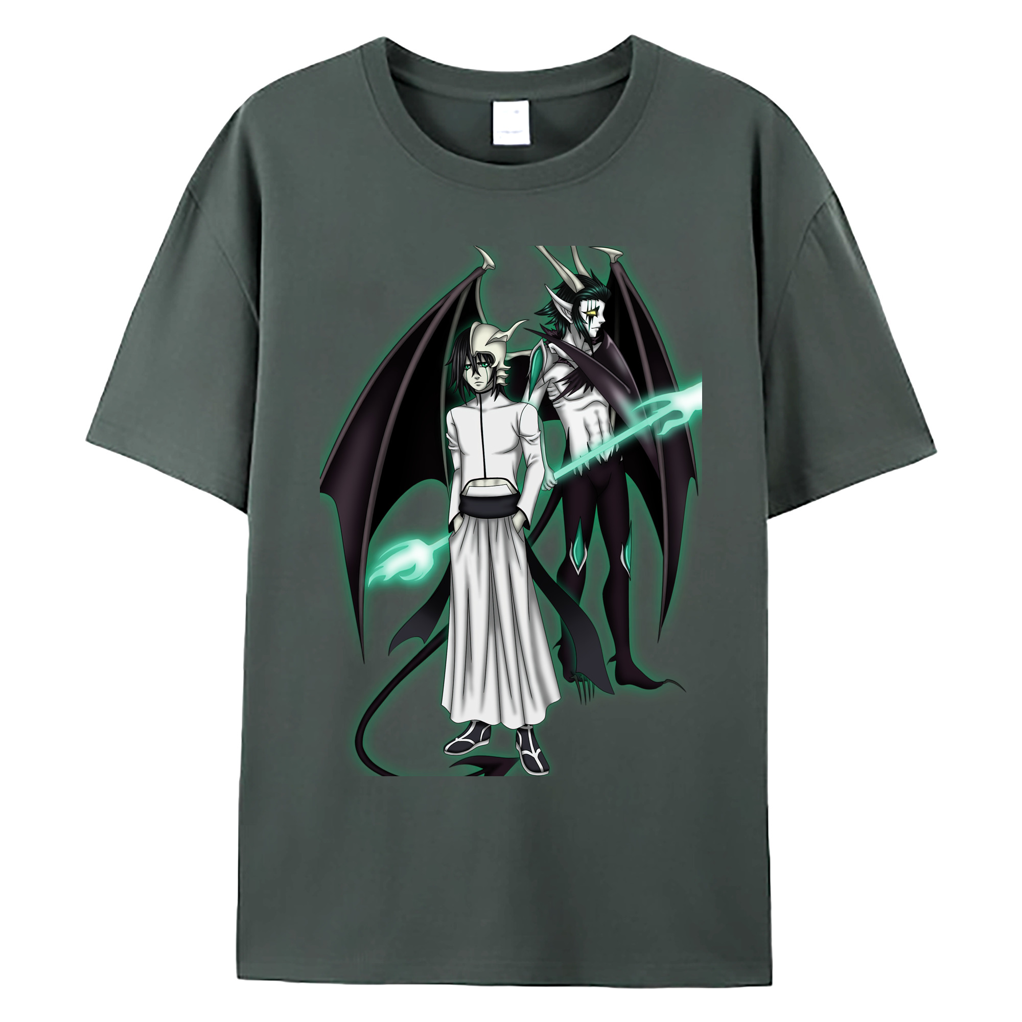 （画像用） ブリーチ ウルキオラ·シファー BLEACH Ulquiorra cifer 綿100％ メンズ半袖Tシャツ｜肌触りやわらか＆通気性